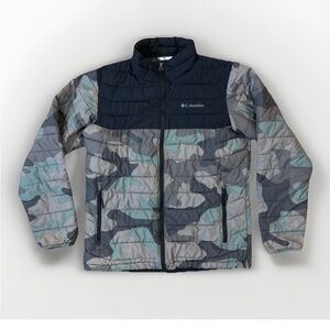 Men’s $160 Columbia Powder Lite II Mod Camo Print Puffer Jacket M Camp Hiking